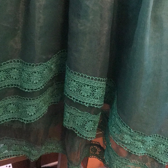 Trish Scully Child Emerald Green Hi-Low Dress Sz 7 - Picture 4 of 6